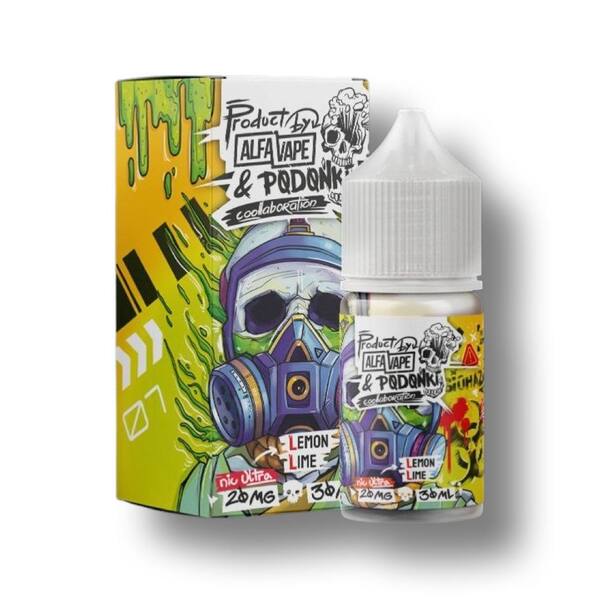 Жидкость ALFA VAPE & PODONKI Salt - Lemon Lime 30мл (Ultra Hard 7+)