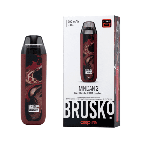 Brusko Minican 3 Pod 700mAh (Темно-красный Флюид)