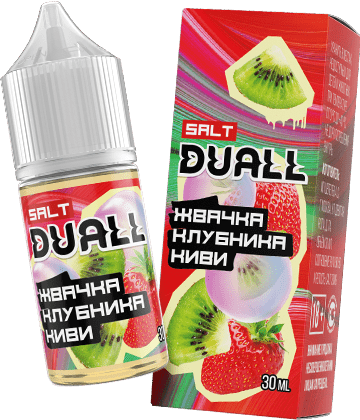 Жидкость DUALL Salt - Жвачка, клубника, киви 30мл (20mg)