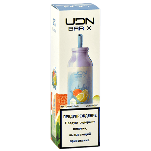 Одноразовая ЭС UDN Bar X 7000 - Mint Orange Lemon (Мята апельсин лимон)