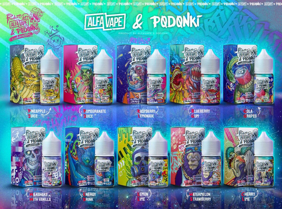 Жидкость ALFA VAPE & PODONKI Salt - Energy Drink 30мл (Ultra Hard 7+)