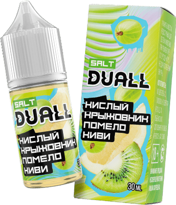 Жидкость DUALL Salt - Кислый крыжовник Помело Киви 30мл (20mg)