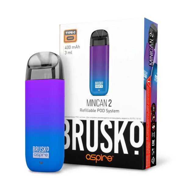 Brusko Minican 2 Pod 400mAh (Cине-фиолетовый градиент)