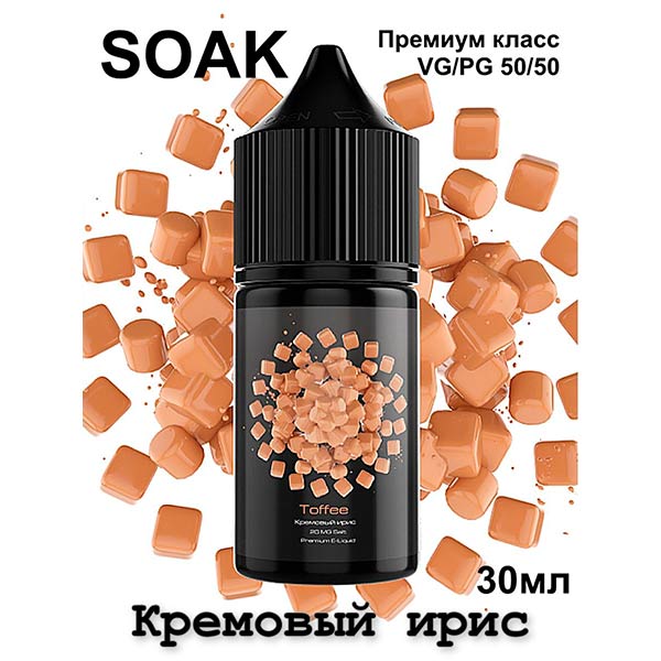 Жидкость SOAK L Salt - Toffee 30мл (20mg) (Premium)