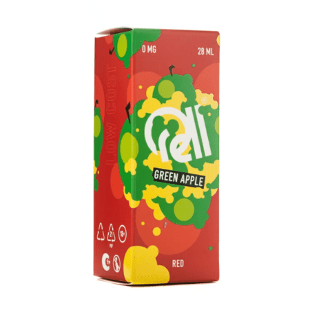 Жидкость Rell Low Cost Salt - Green Apple 28мл (0мг+бустер 18мг)