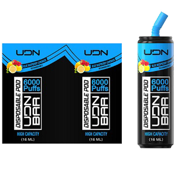 Одноразовая ЭС UDN Bar 6000 - Blue Raspberry Lemonade (Лимонад из Голубой Малины)