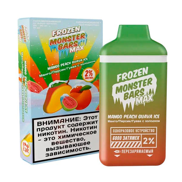 Одноразовая ЭС Jam Monster Bars Max 6000 - Mango Peach Guava Ice (Манго персик гуава лед)