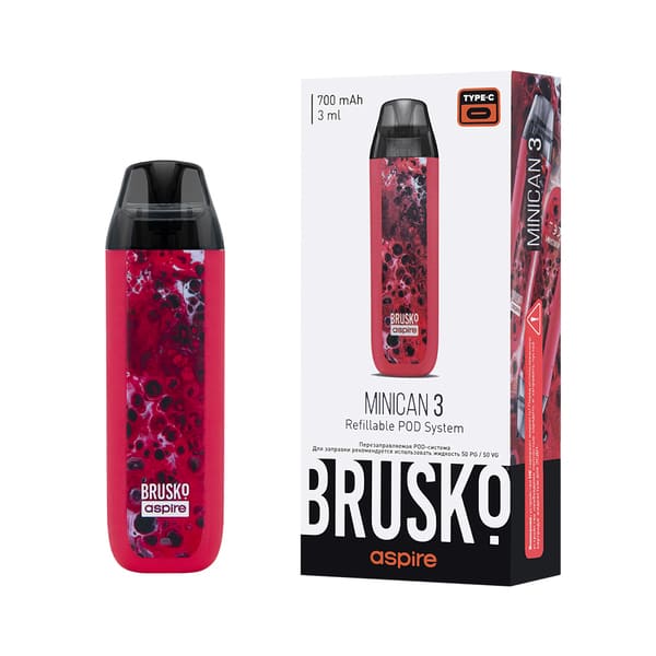 Brusko Minican 3 Pod 700mAh (Красный Флюид)