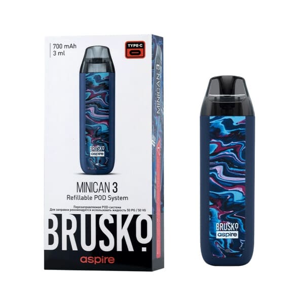 Brusko Minican 3 Pod 700mAh (Синий Флюид)