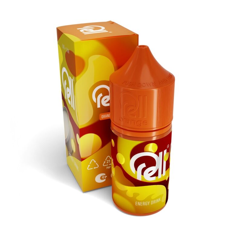 Жидкость RELL ORANGE - Energy Drink (0мг+бустер 18мг)