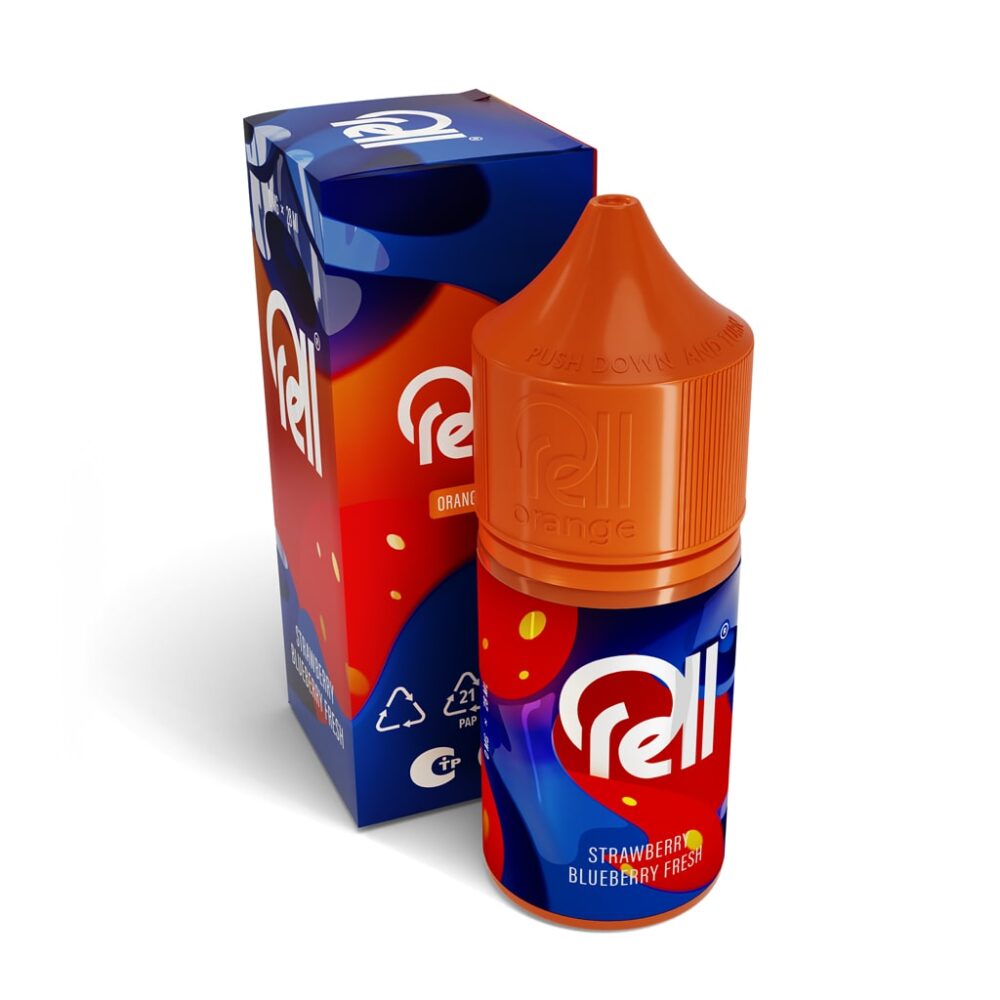 Жидкость RELL ORANGE - Strawberry Blueberry Fresh (0мг+бустер 18мг)