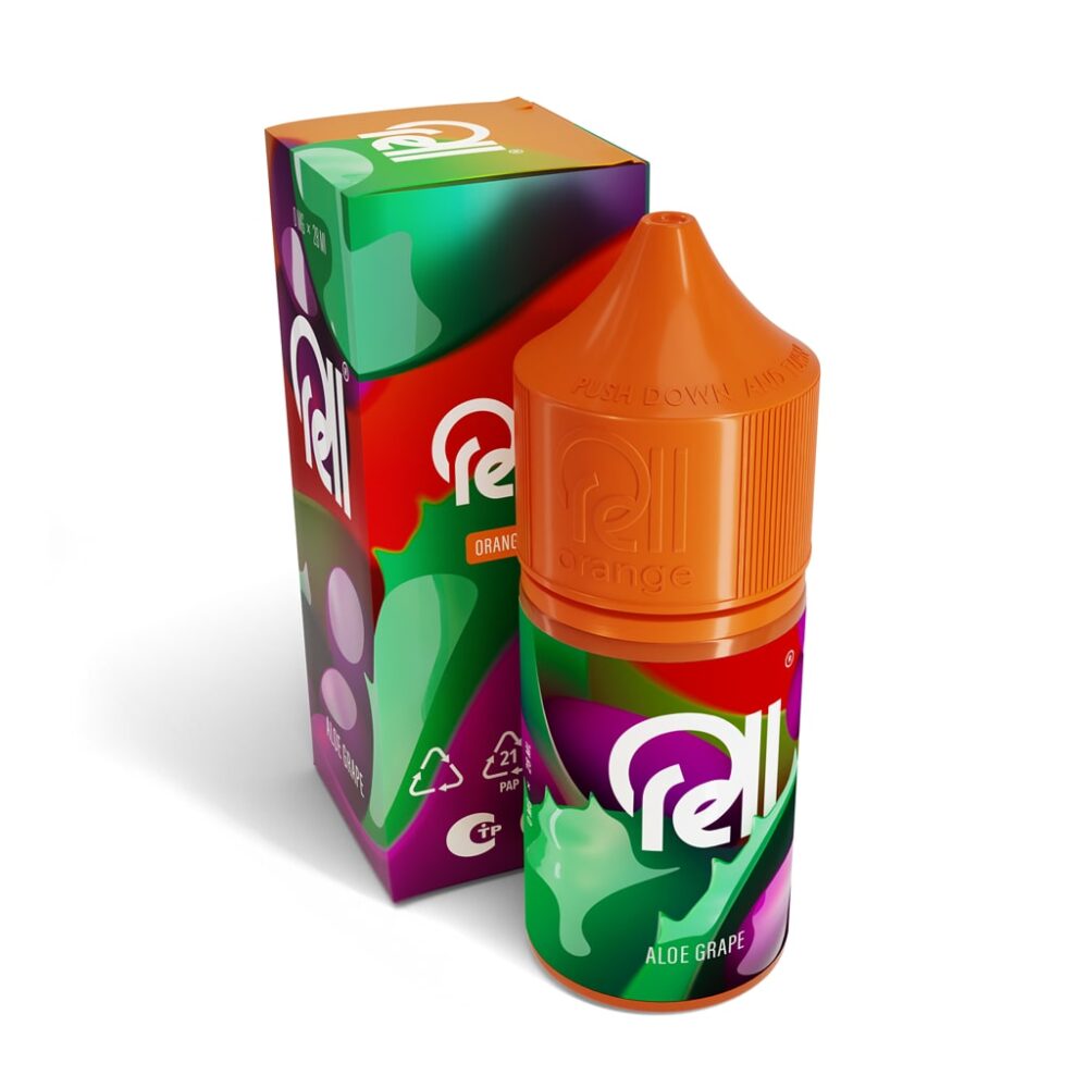 Жидкость RELL ORANGE - Aloe Grape 28мл (0мг+бустер 18мг)