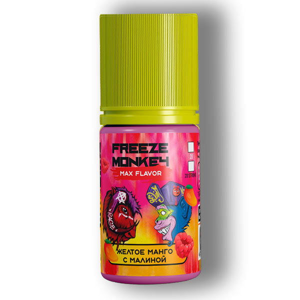 Жидкость Freeze Monkey MAX FLAVOR Salt - Желтое манго с малиной 30мл (20mg)