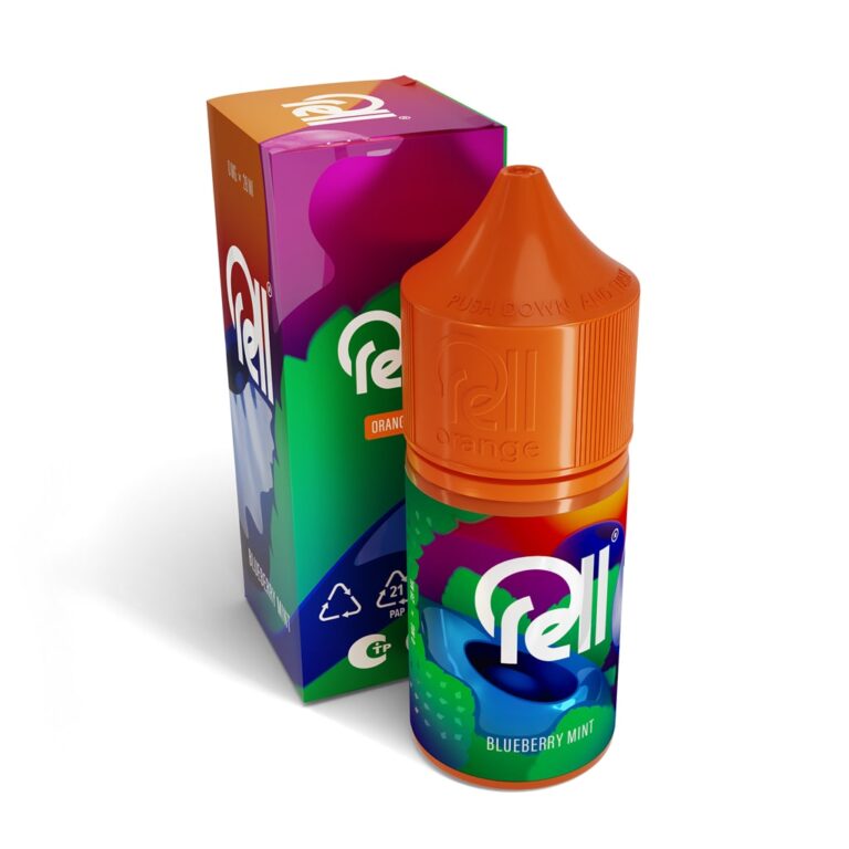 Жидкость RELL ORANGE - Blueberry Mint (0мг+бустер 18мг)