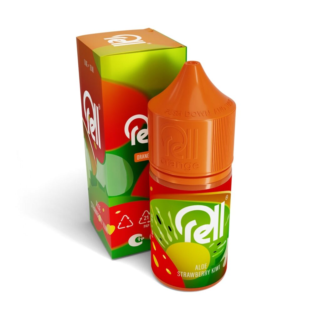 Жидкость RELL ORANGE - Aloe Strawberry Kiwi 28мл (0мг+бустер 18мг)