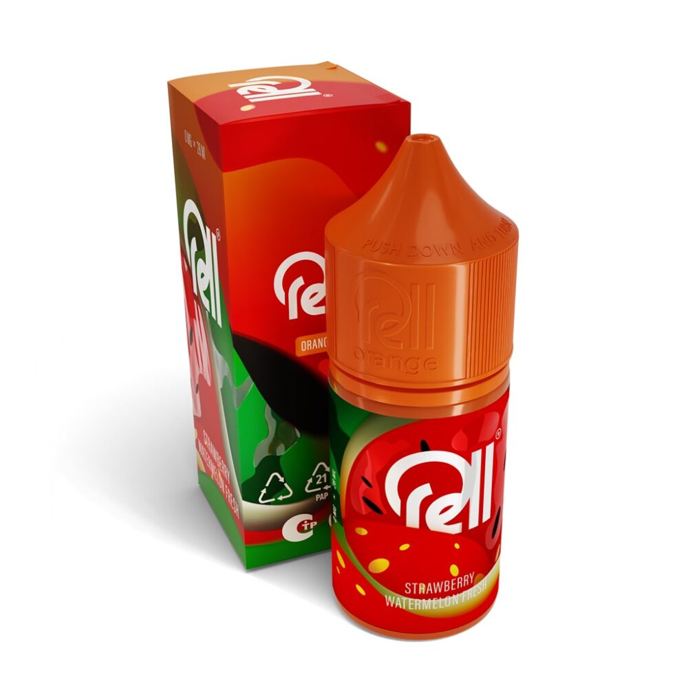 Жидкость RELL ORANGE - Strawberry Watermelon Fresh (0мг+бустер 18мг)