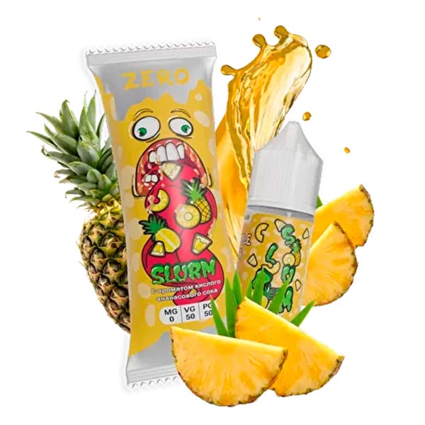 Жидкость SLURM Zero Salt - Pineapple Fresh (Кислый Ананасовый Сок) 27мл 0мг