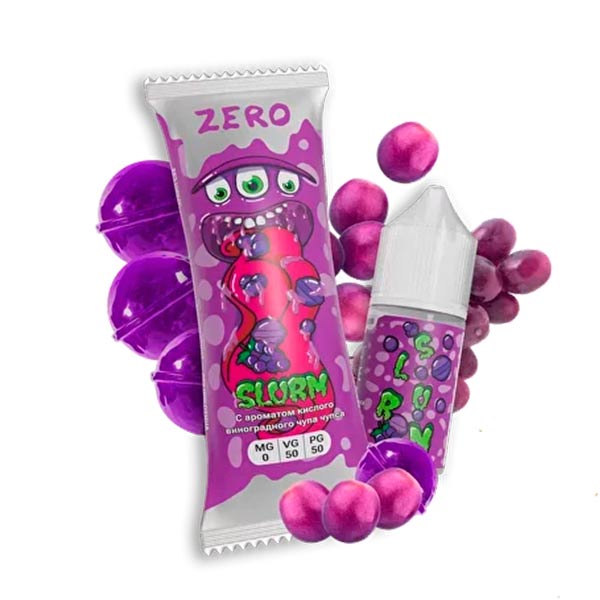 Жидкость SLURM Zero Salt - Lolli Grape (Кислый Виноградный Чупа Чупс) 27мл 0мг