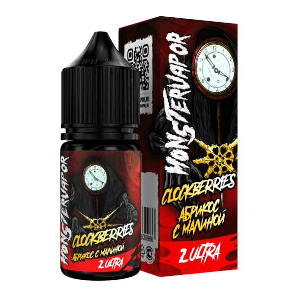 Жидкость MONSTERVAPOR Salt - Clockberries 30мл (Абрикос с Малиной) (20mg)