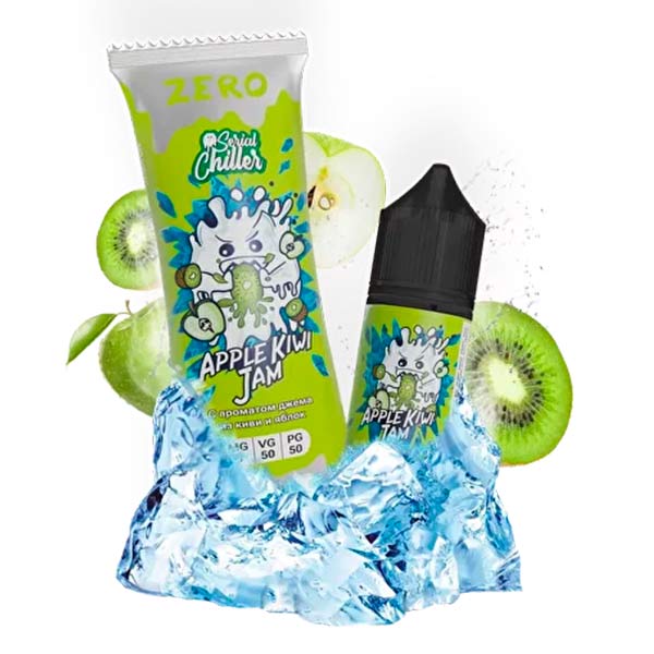 Жидкость Serial Chiller Zero Salt - Apple Kiwi Jaw (Джем из Киви и Яблок) 27мл 0мг