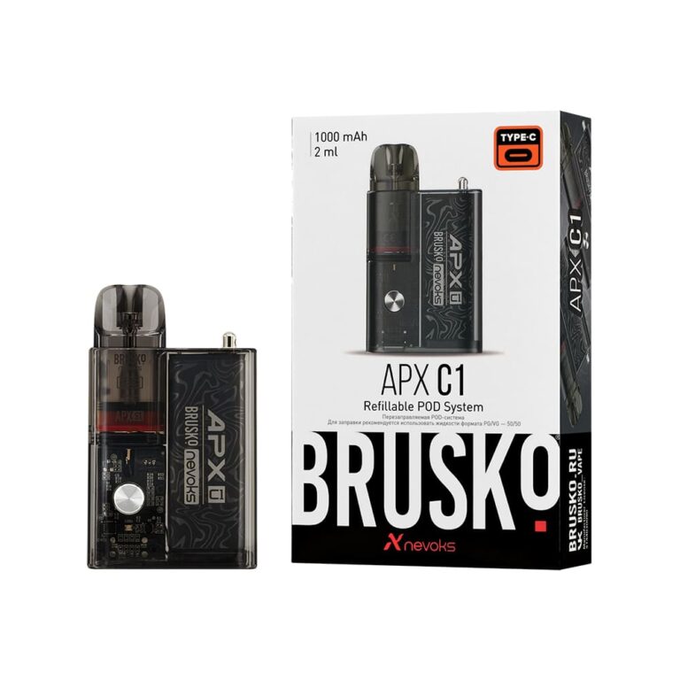 Brusko APX С1 Pod 1000mAh - Flowing night (Черный Шелк)