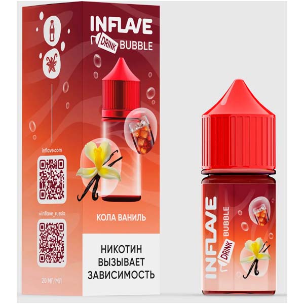 Жидкость INFLAVE BUBBLE Salt - Кола Ваниль 30мл (20mg)