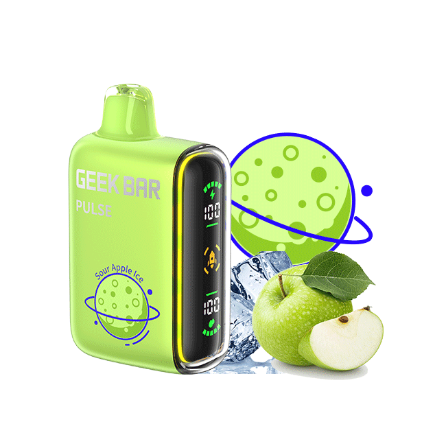 Одноразовая ЭС Geek Bar PULSE 12000 - Sour Apple Ice (Кислое яблоко со льдом) (M)