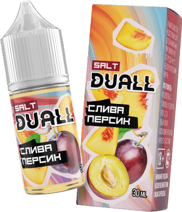 Жидкость DUALL Salt - Слива Персик 30мл (20mg)