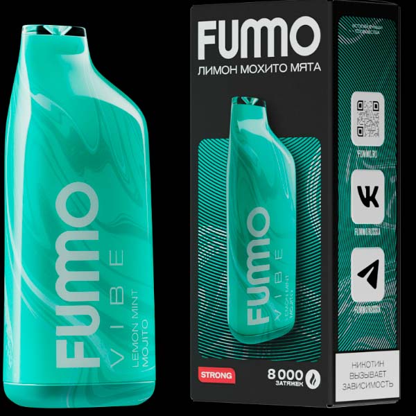 Одноразовая ЭС Fummo Vibe 8000 - Лимон Мохито Мята