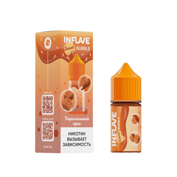 Жидкость INFLAVE BUBBLE Salt - Карамельный Ирис 30мл (20mg)