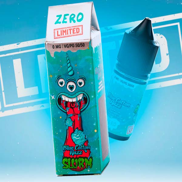 Жидкость SLURM Zero Limited Salt - Blue Cotton Razz (Сладкая вата с голубыми ягодами) 27мл 0мг (М)