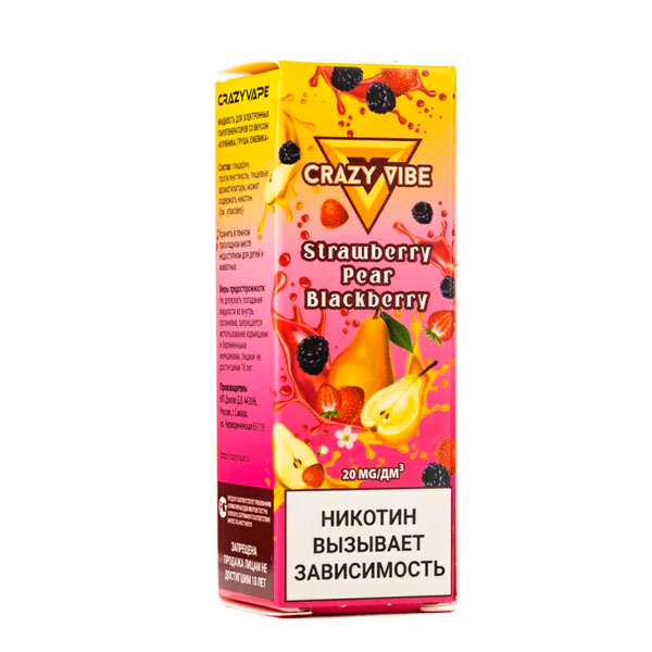 Жидкость Crazy Vibe Salt - Strawberry pear blackberry 30мл (20 Strong) (M)