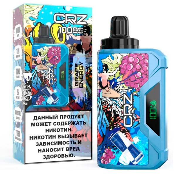 Одноразовая ЭС CRZ10000 - Grape energy (Виноградный энергетик) (M)