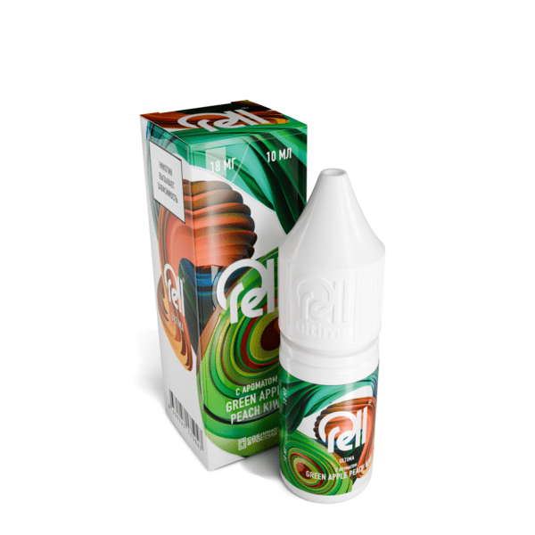 Жидкость Rell Ultimate Salt - Green Apple Peach Kiwi 10мл (20мг) (М)