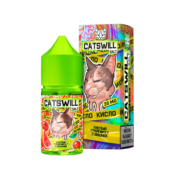 Жидкость Catswill Sour Salt - Кислый грейпфрут с вишней (20 Strong) (M)