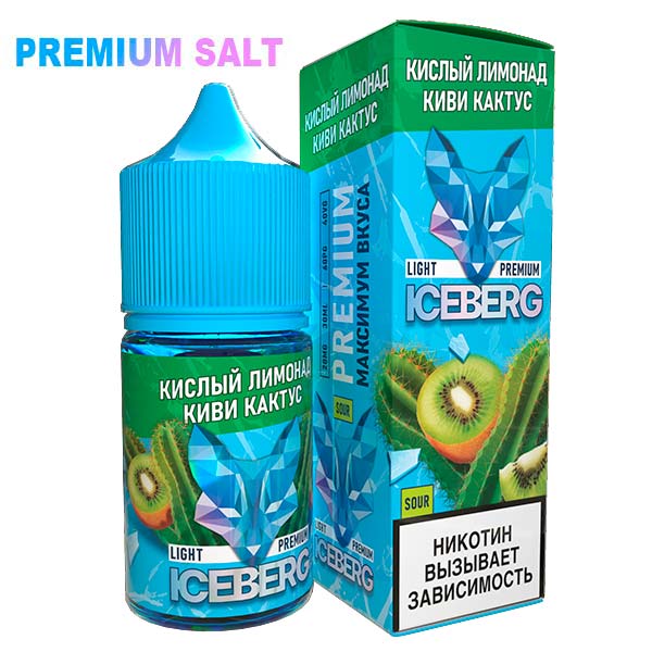 Жидкость Iceberg Ice Legend Salt - Кислый Лимонад Киви Кактус 30мл (20 Strong)