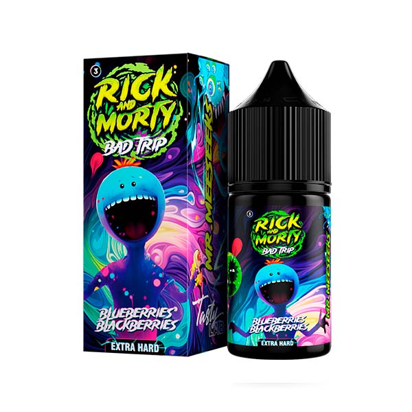 Жидкость Rick & Morty BAD TRIP Salt - Blueberries Blackberries (Черника Ежевика) 30мл (20 Hard) (M)