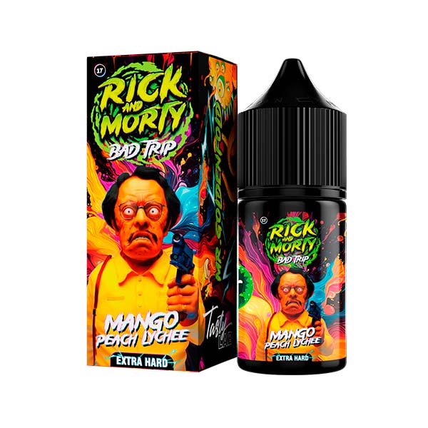 Жидкость Rick & Morty BAD TRIP Salt - Mango Peach Lychee (Манго Личи Персик) 30мл (20 Hard) (M)