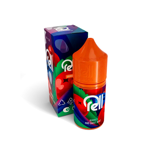 Жидкость RELL ORANGE - Berries and sweet mint (0мг+бустер 18мг) (М) (2)