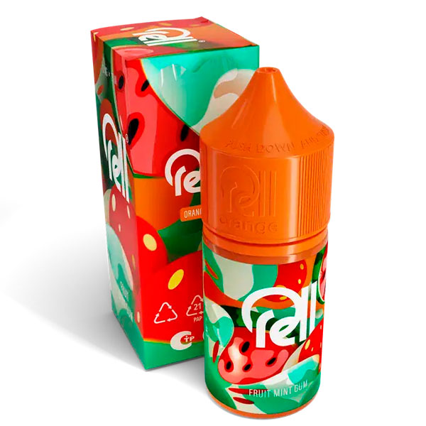 Жидкость RELL ORANGE - Fruit Mint Gum 28мл (0мг+бустер 18мг) (М) (2)