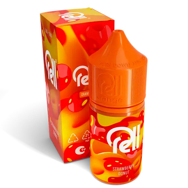 Жидкость RELL ORANGE - Strawberry Donut (0мг+бустер 18мг) (М) (2)